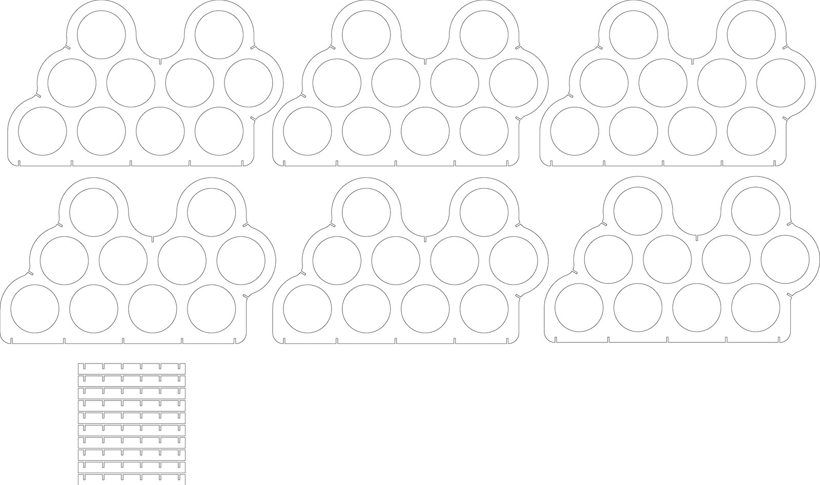 rack asimétrico para vino