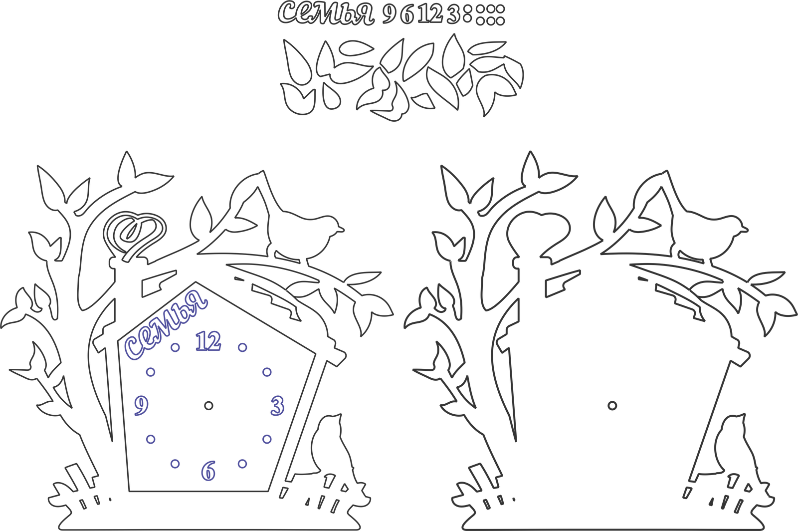 reloj casa de pájaros