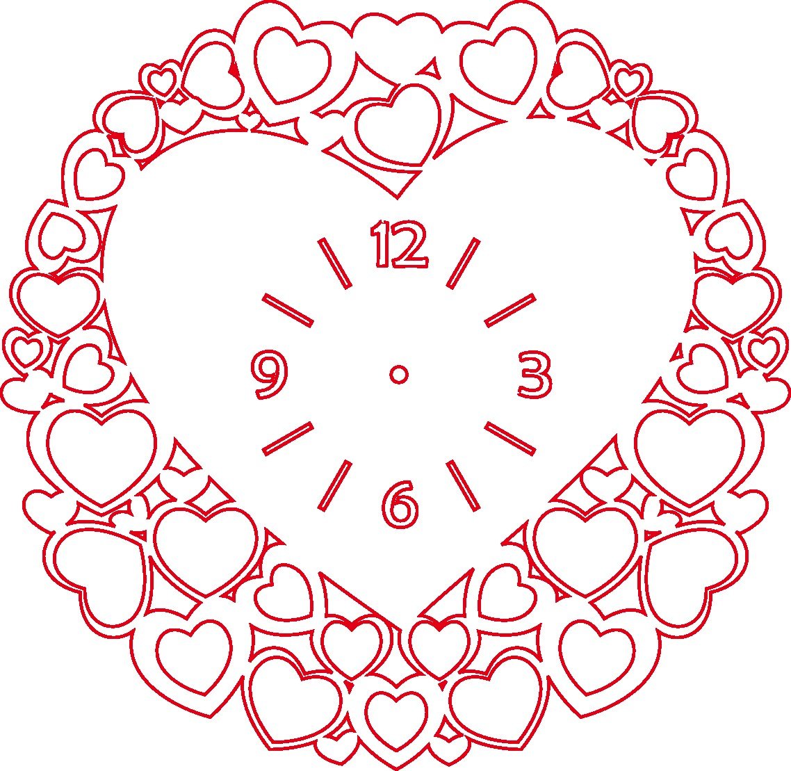 reloj corazones
