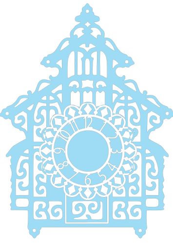 reloj de pared con forma de jaula