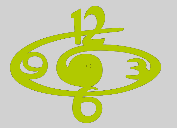 reloj de pared con números grandes