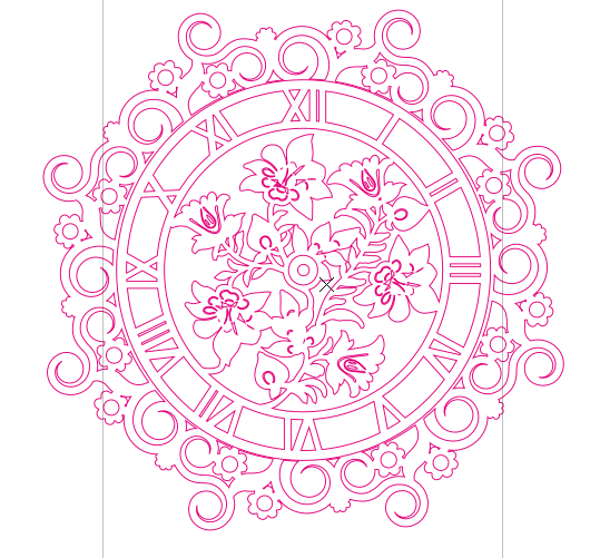 reloj de pared garigoleado