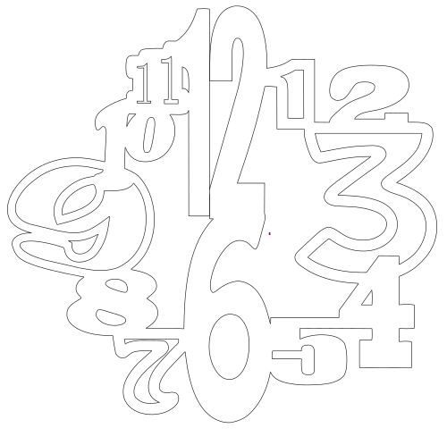 reloj de pared irregular números grandes