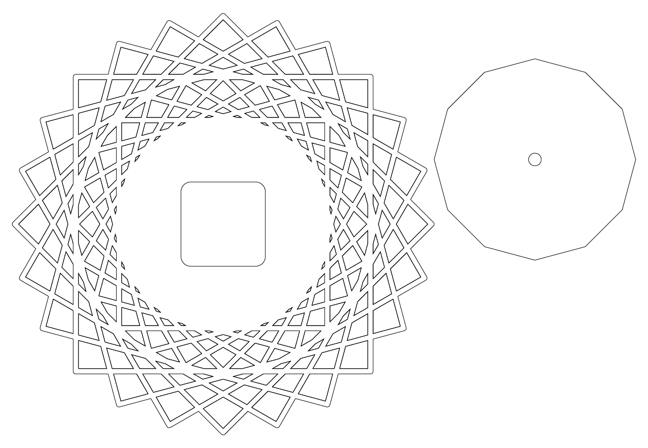reloj estrella geométrica