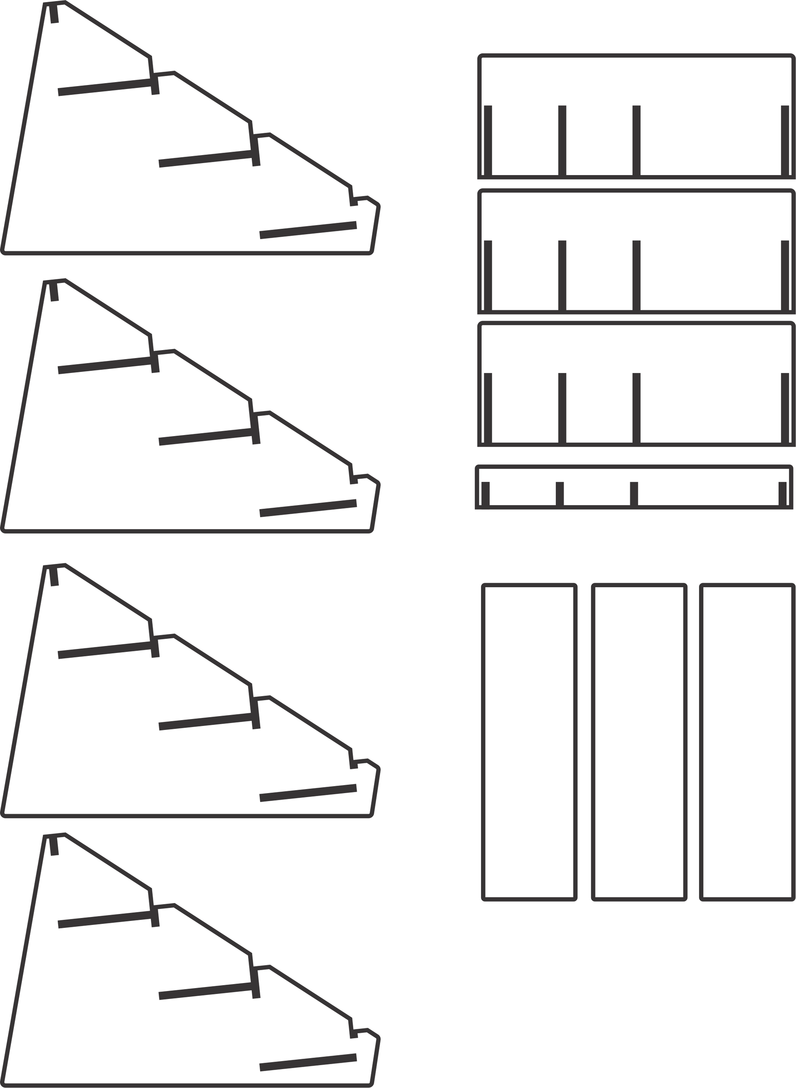 repisas con divisiones