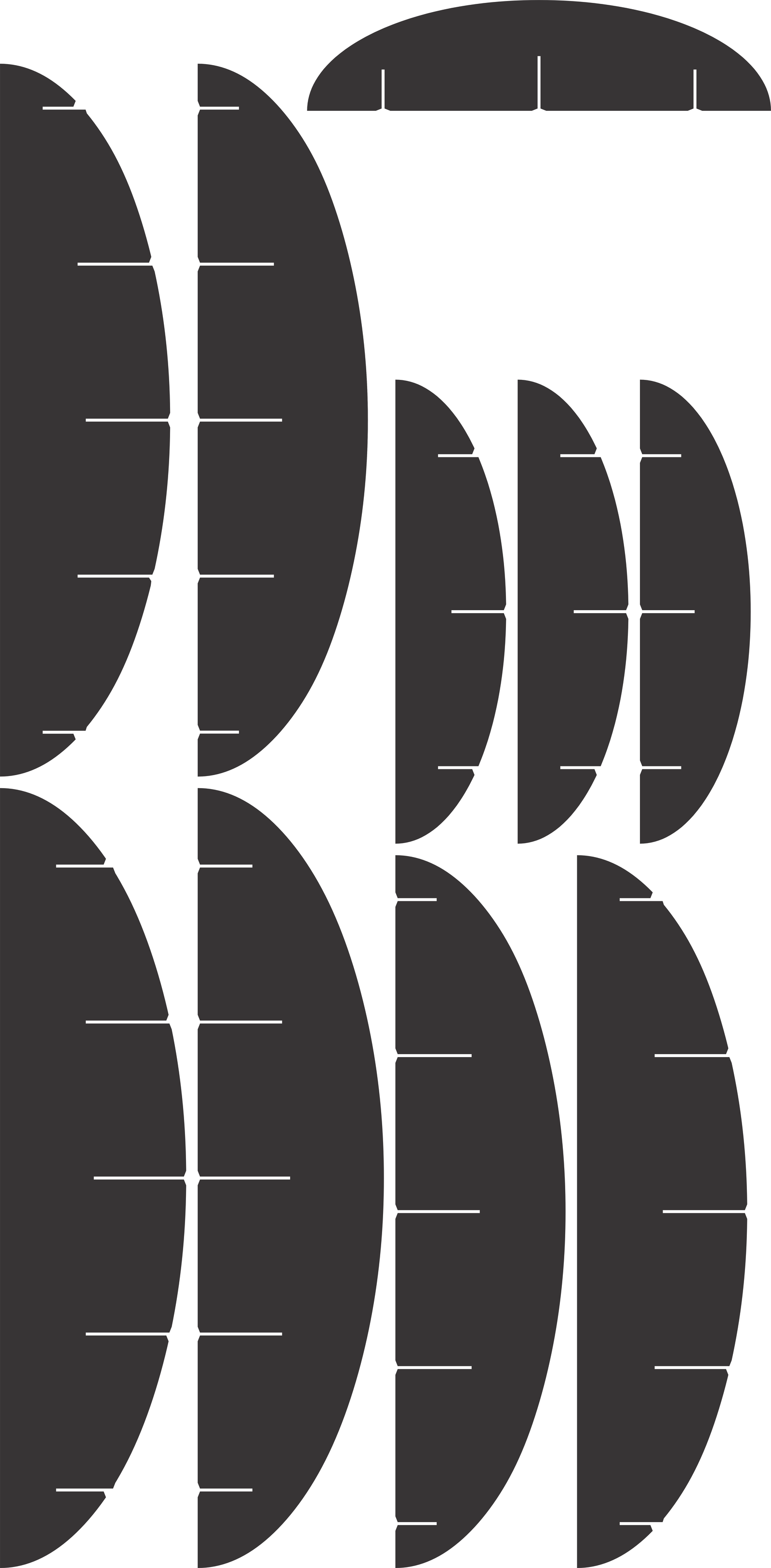 repisas de medio óvalo