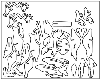 rompecabezas 3d rana