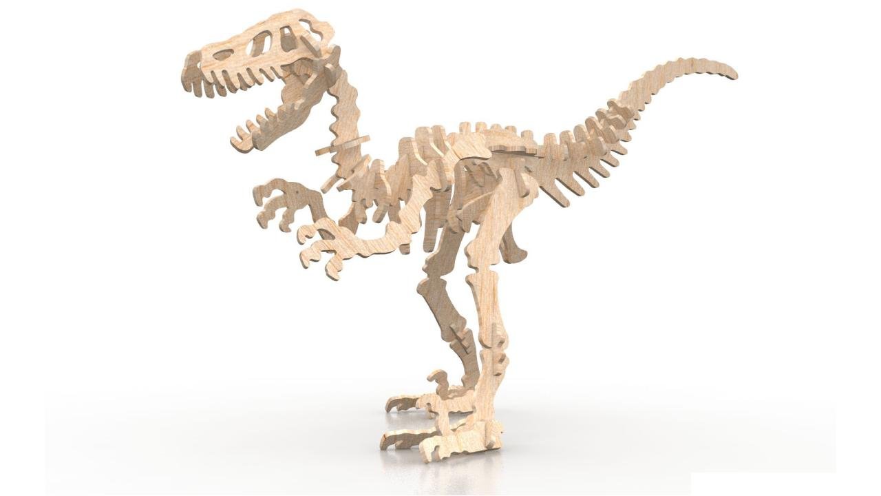 rompecabezas 3d velociraptor