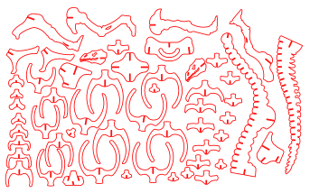 rompecabezas brontosaurio 3mm