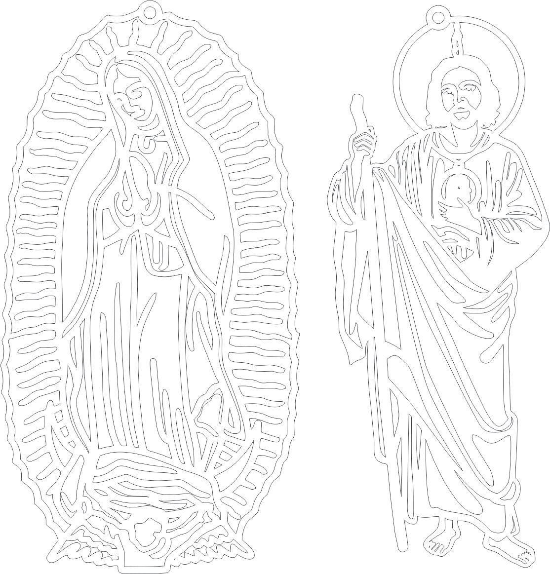 san judas y la virgen