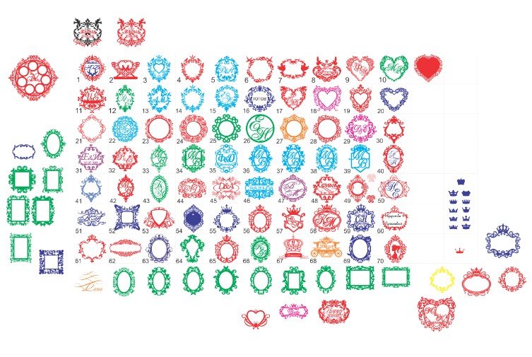 set amplio de marcos