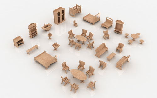 set completo de muebles de casa