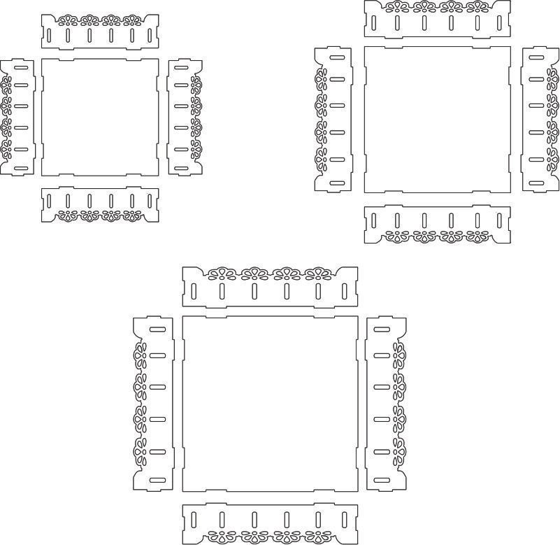 set de bandejas cuadradas