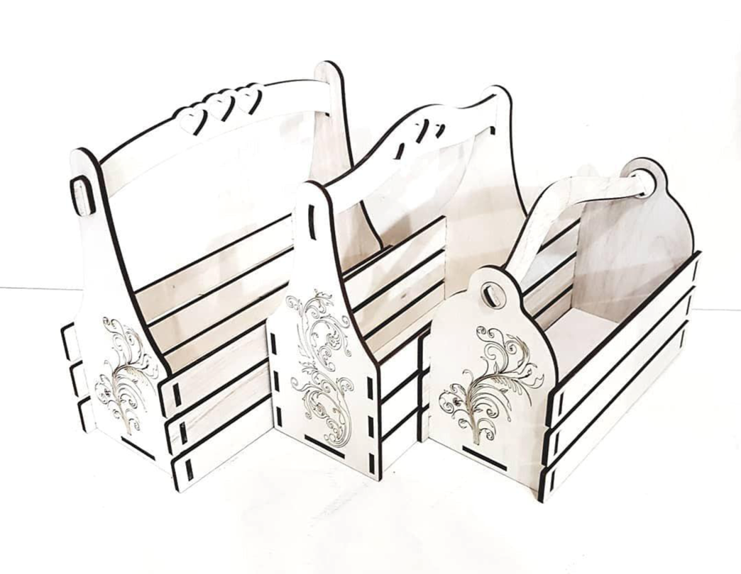 set de cajas para botellas