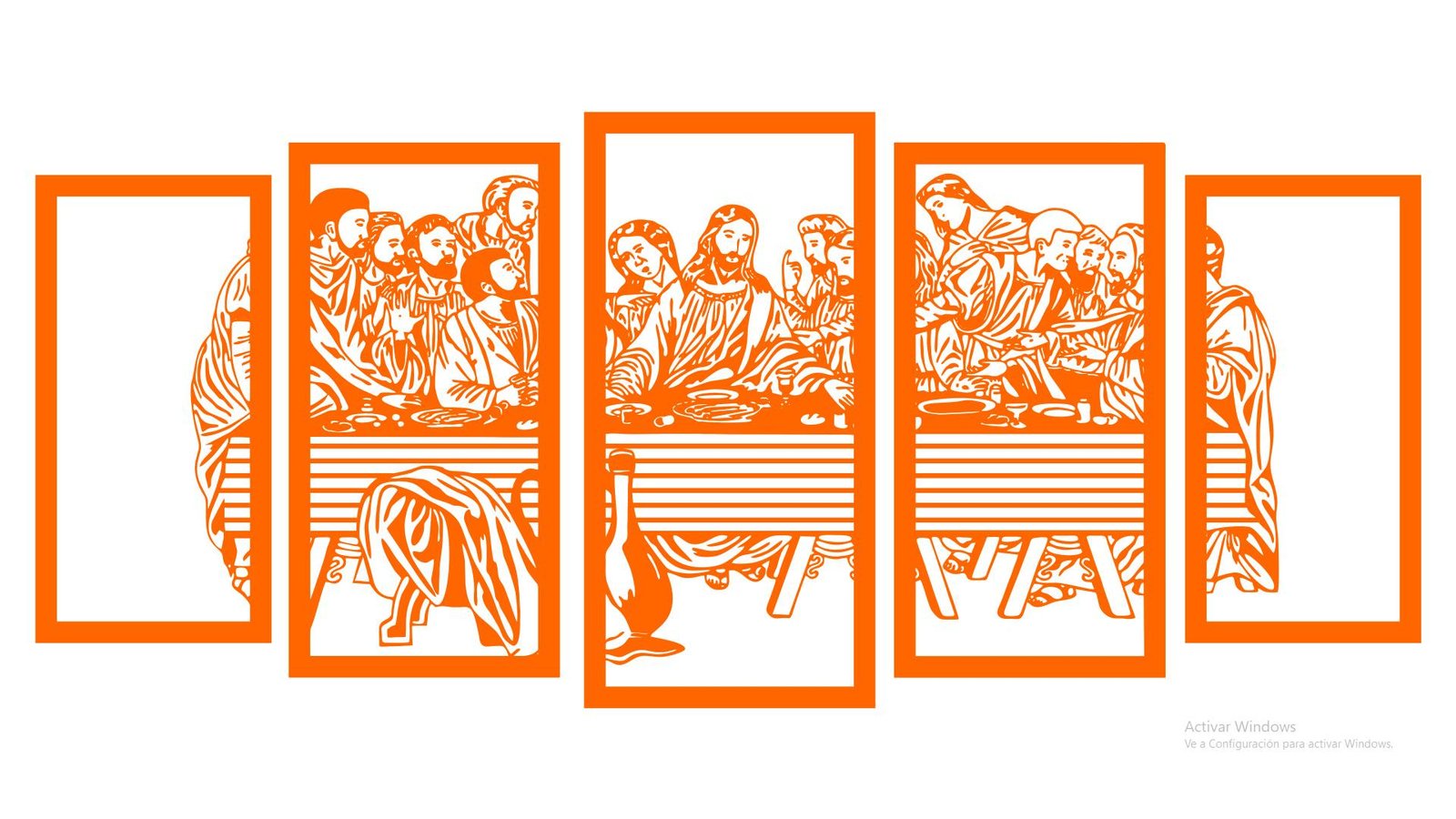 set de cuadros la última cena