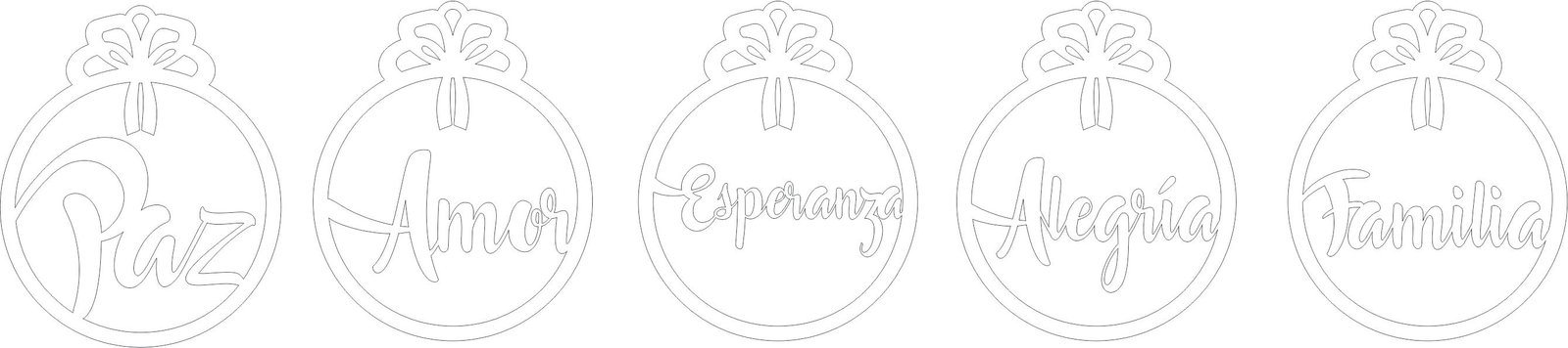 set de esferas buenos deseos