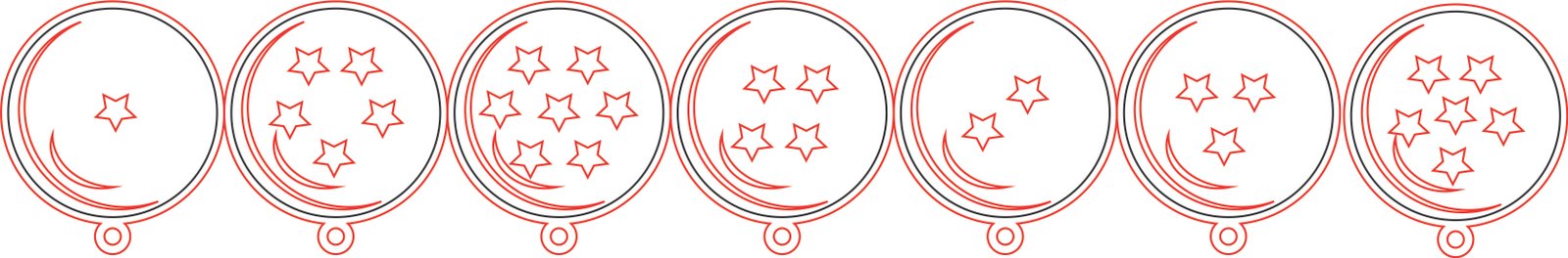 set de esferas con estrellas