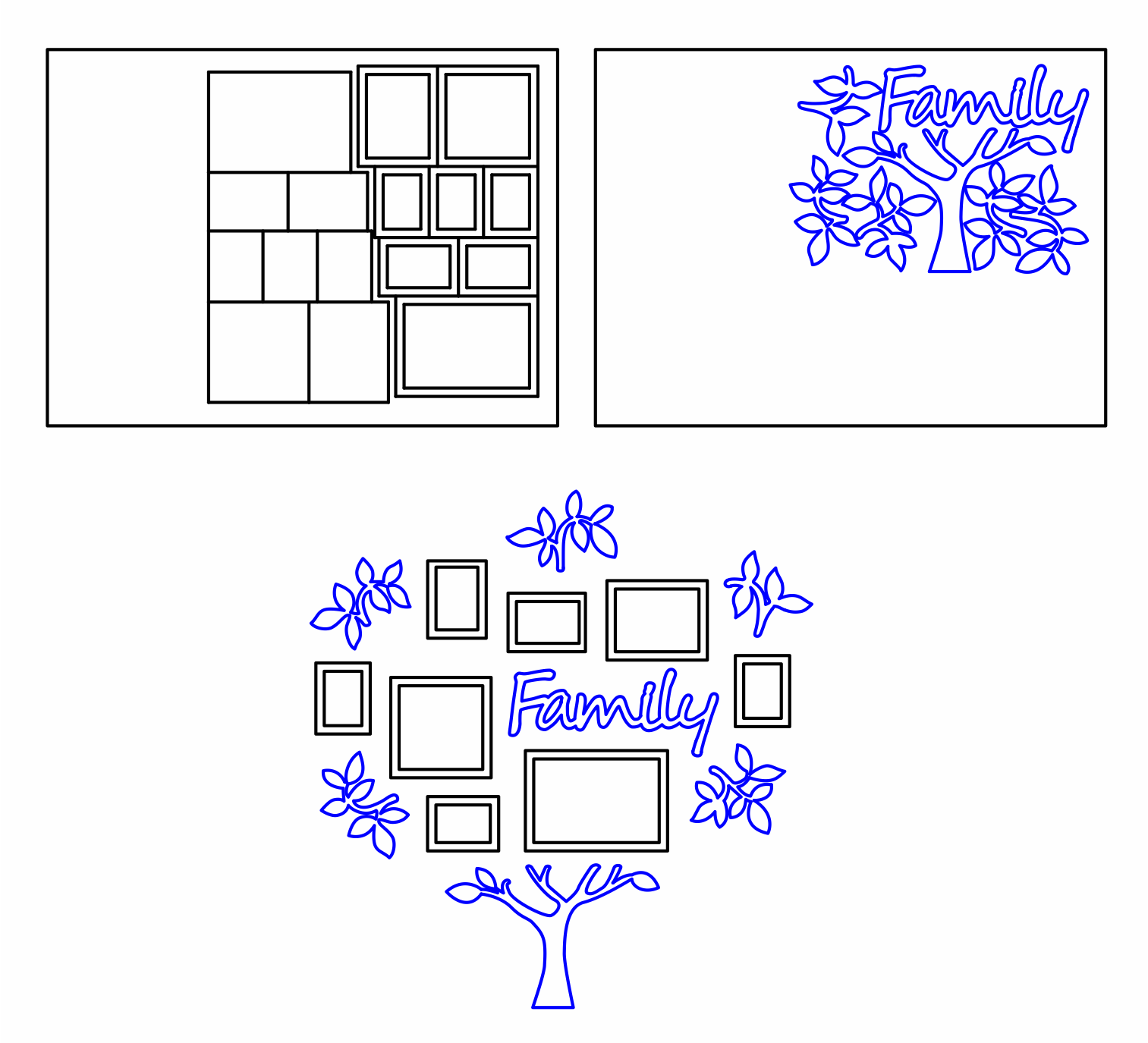 set de marcos árbol