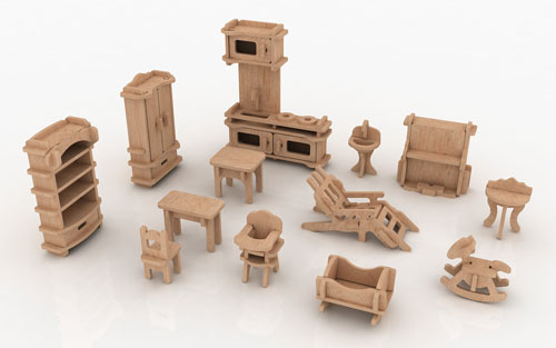 set de muebles miniatura