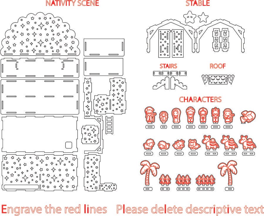 set de nacimiento navideño