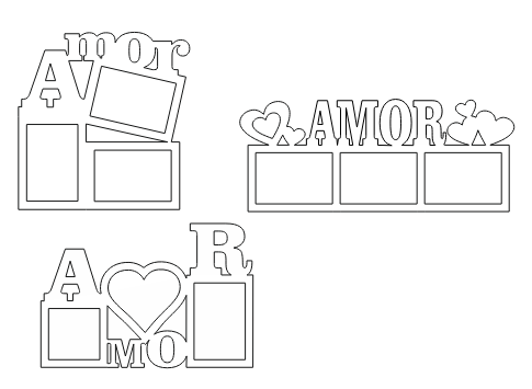 set de portarretratos de amor