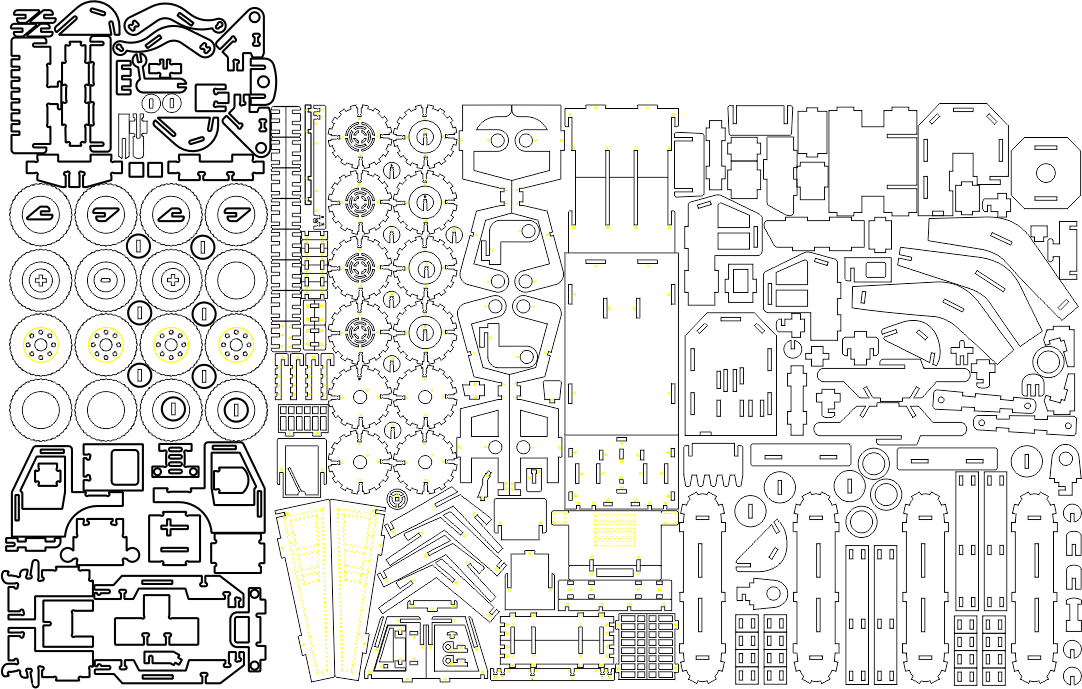 set de vehículos armables