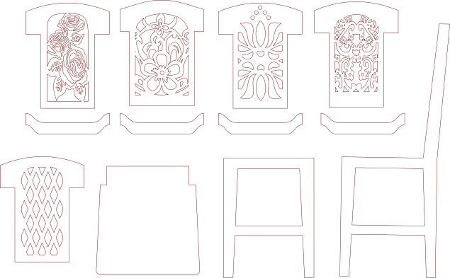 silla con varios diseños