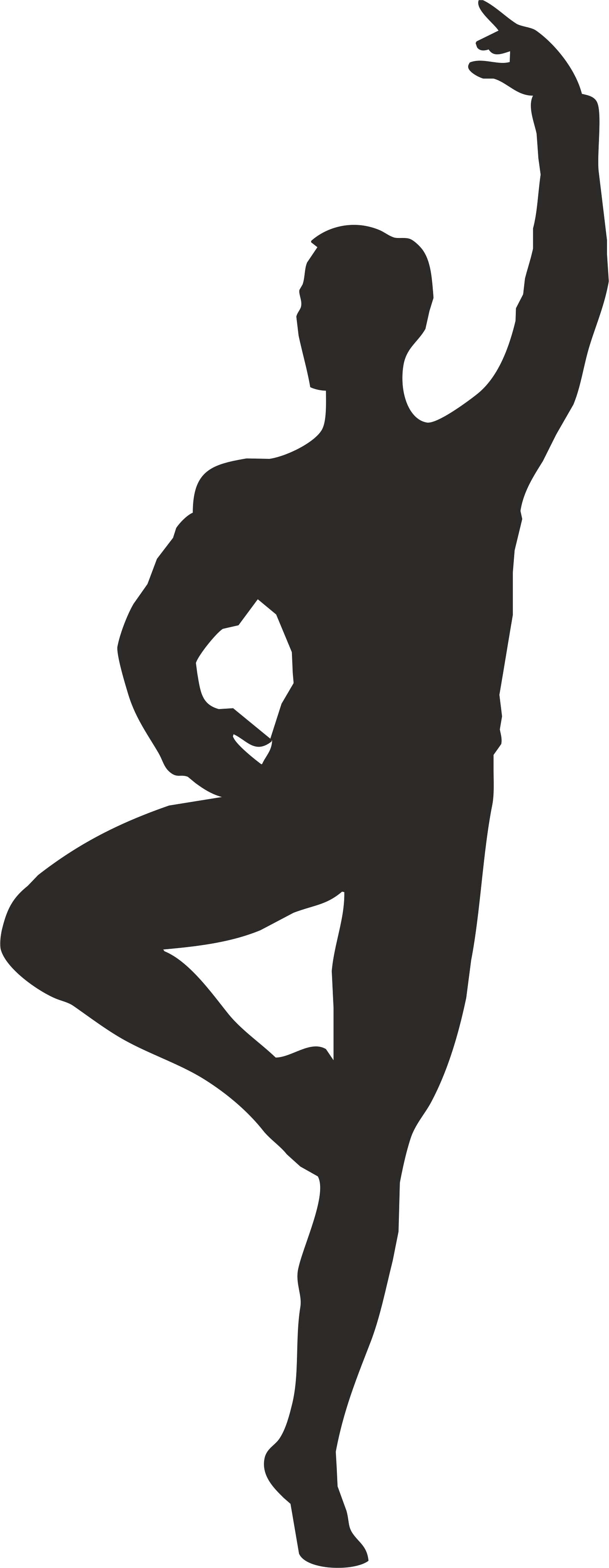 silueta de bailarín en pie