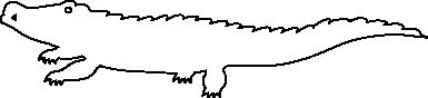 silueta de cocodrilo