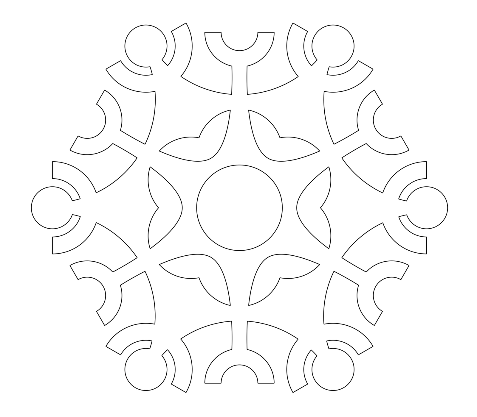 silueta de copo navideño 2