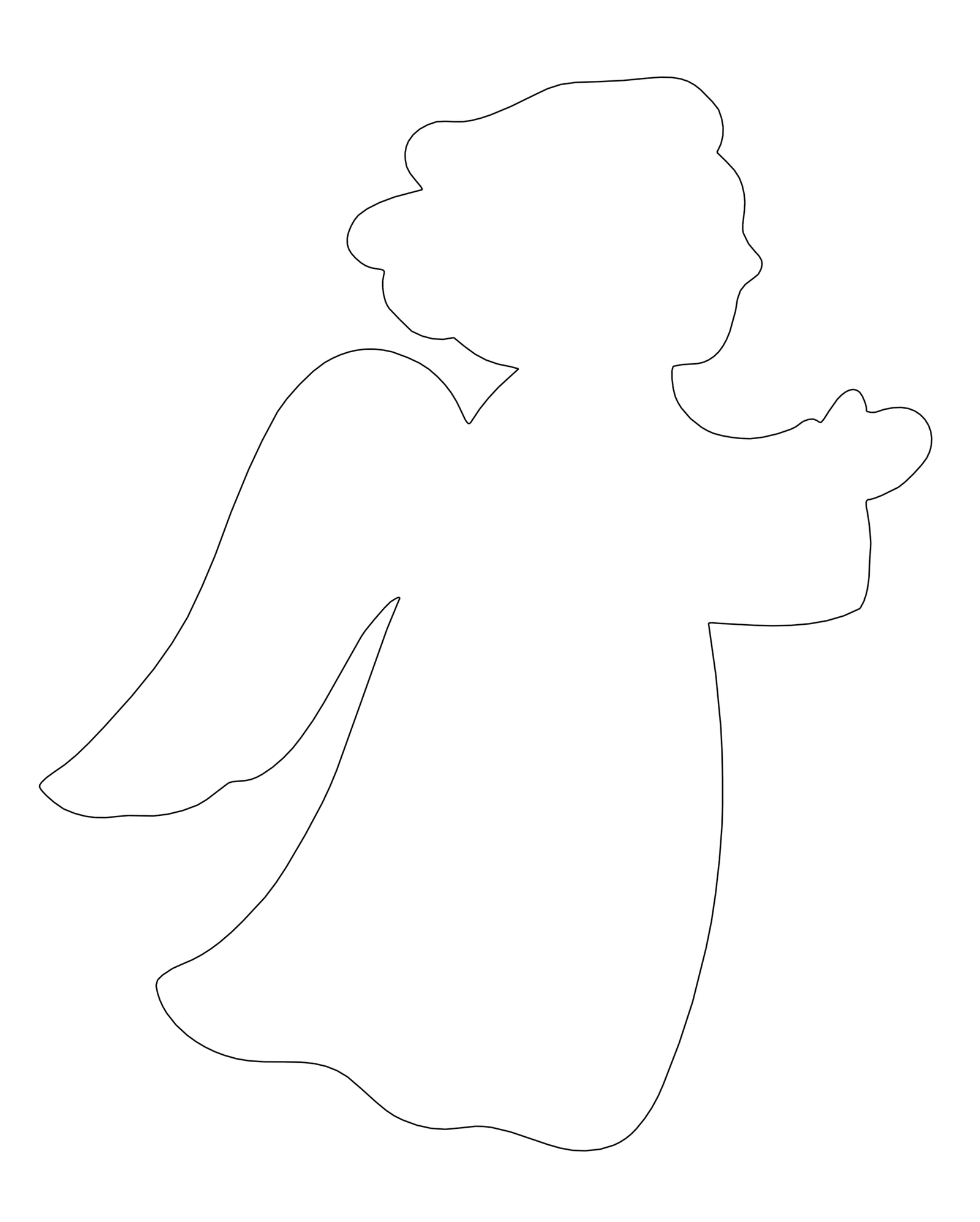 silueta de ángel perfil