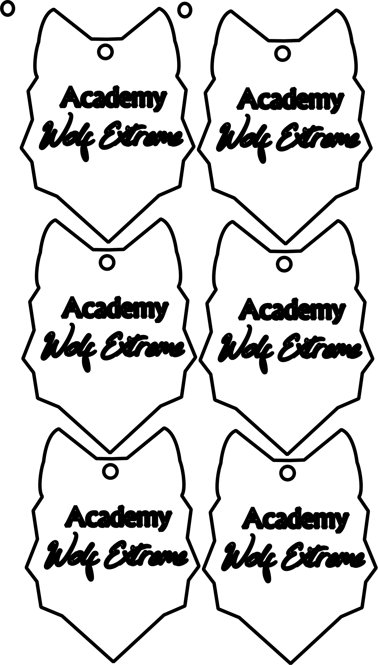 siluetas de cabeza de lobo