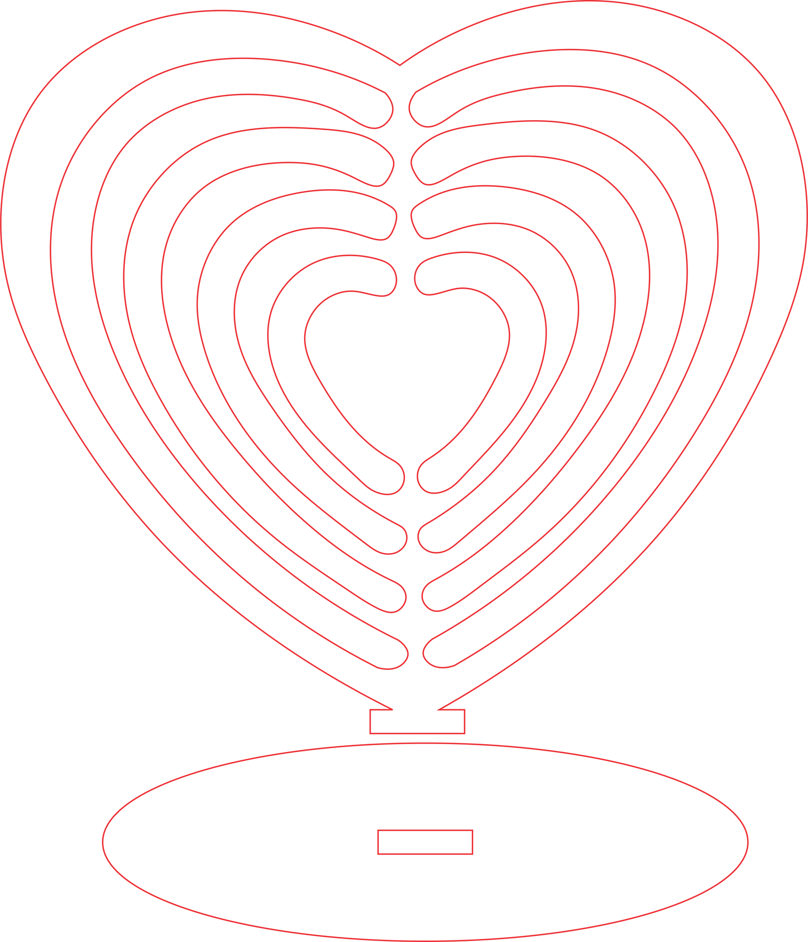 souvenir de corazones anidados