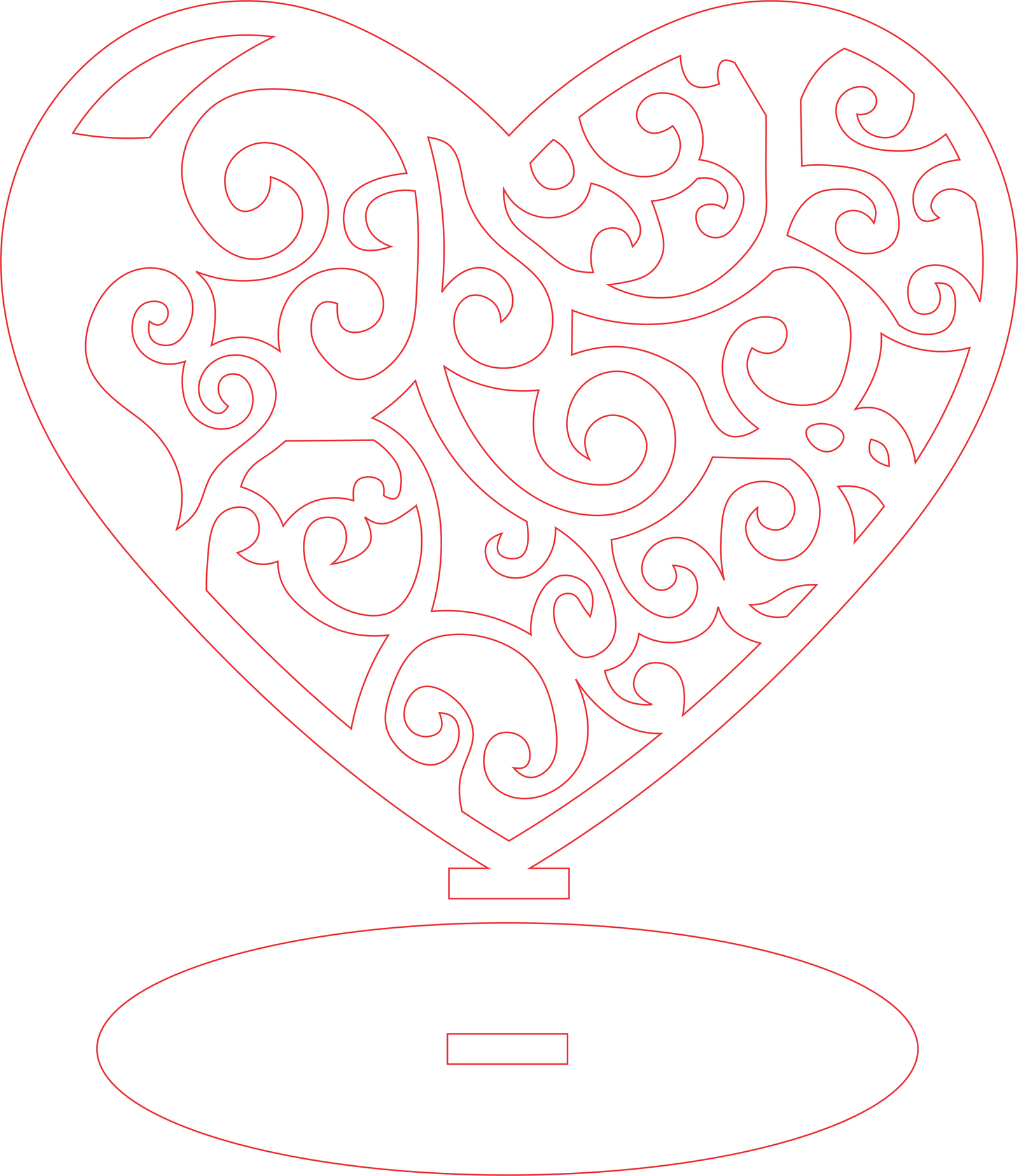 souvenir de corazón espirales