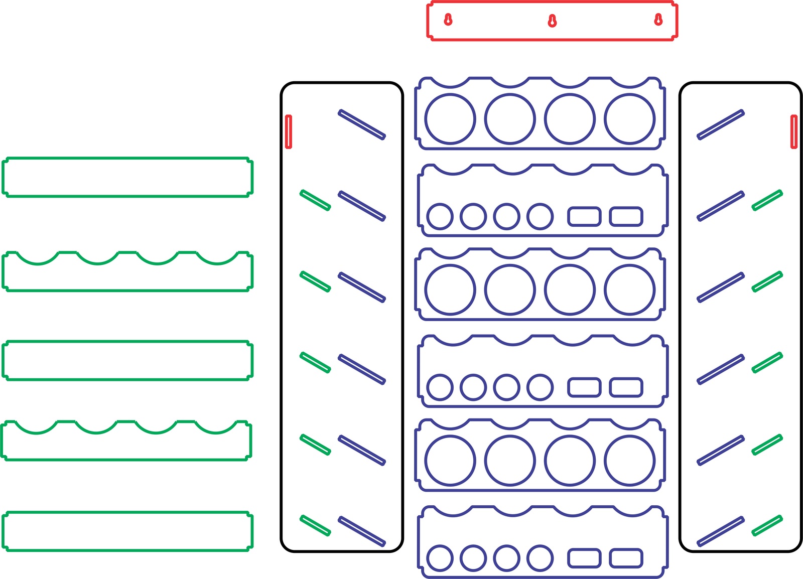 stand para latas y botellas