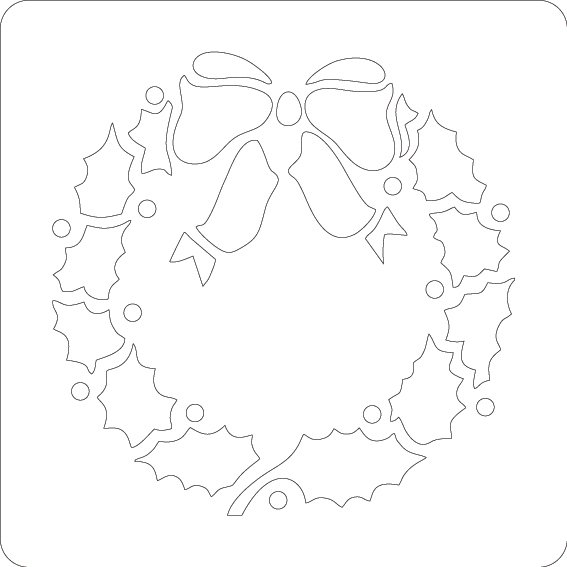 stencil corona navideña