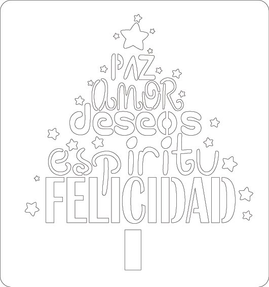 stencil árbol de los deseos