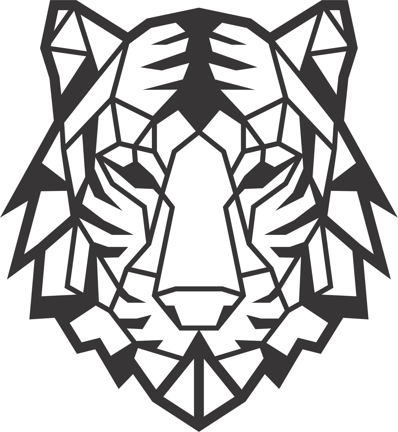 tigre de bengala geométrico