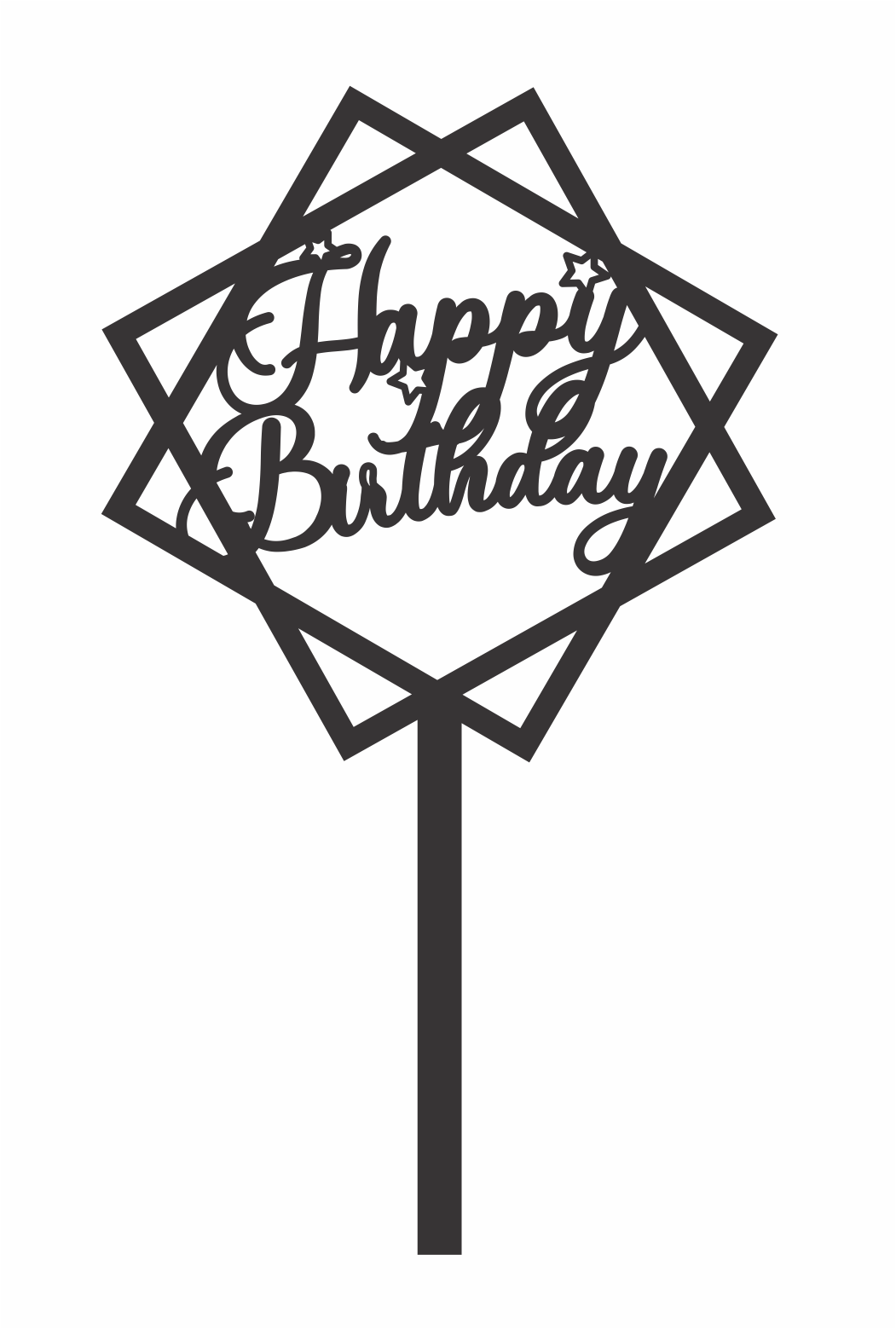 topper hbd cuadrados