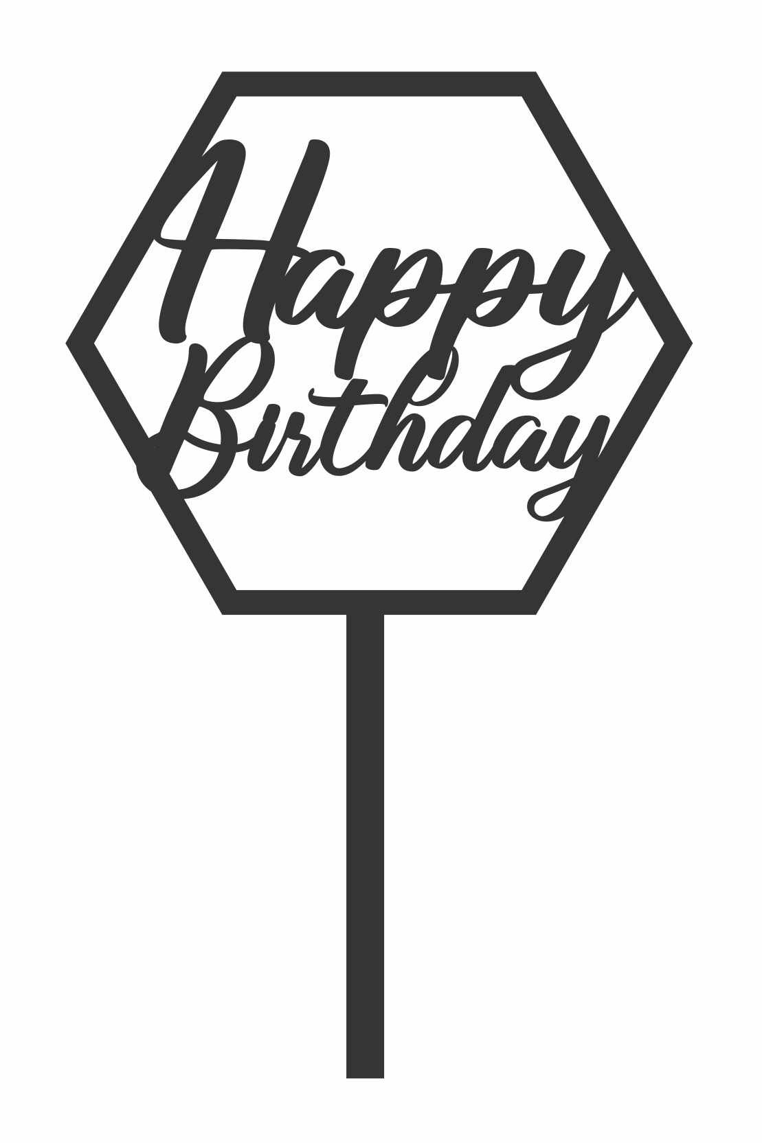 topper hexagonal brithday