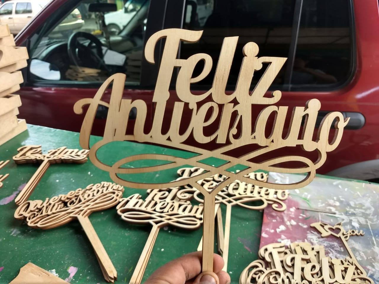 topper para pastel feliz aniversario