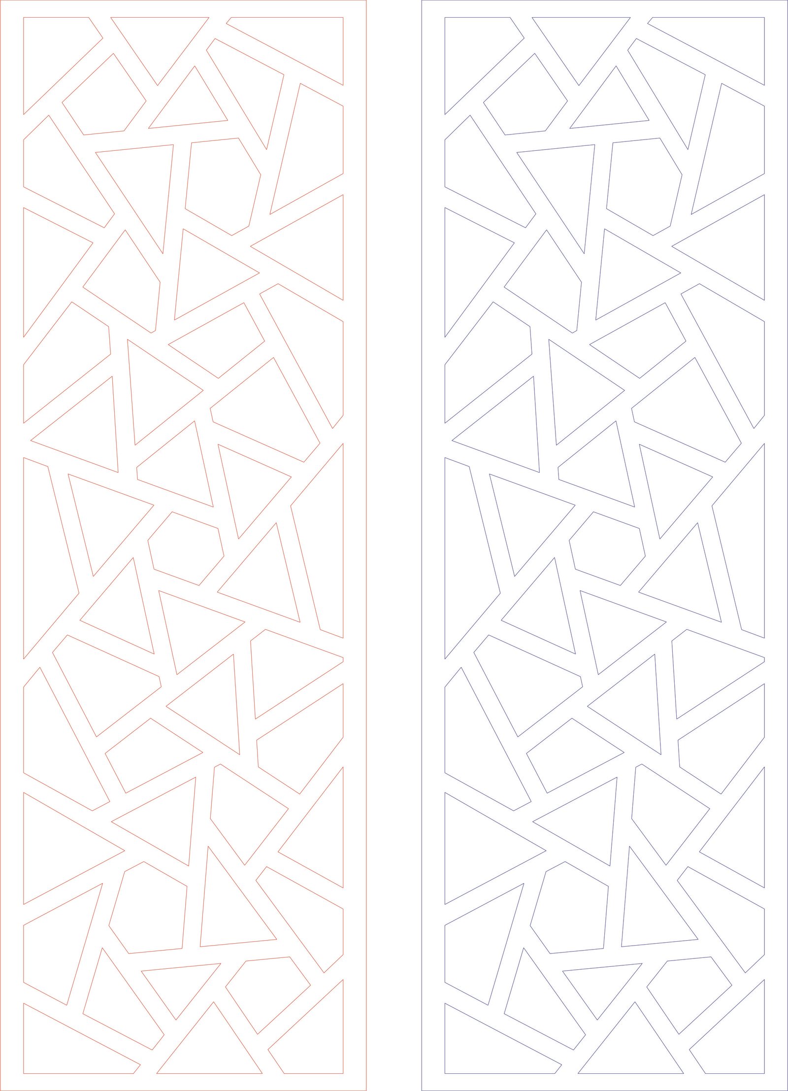 trama de triángulos