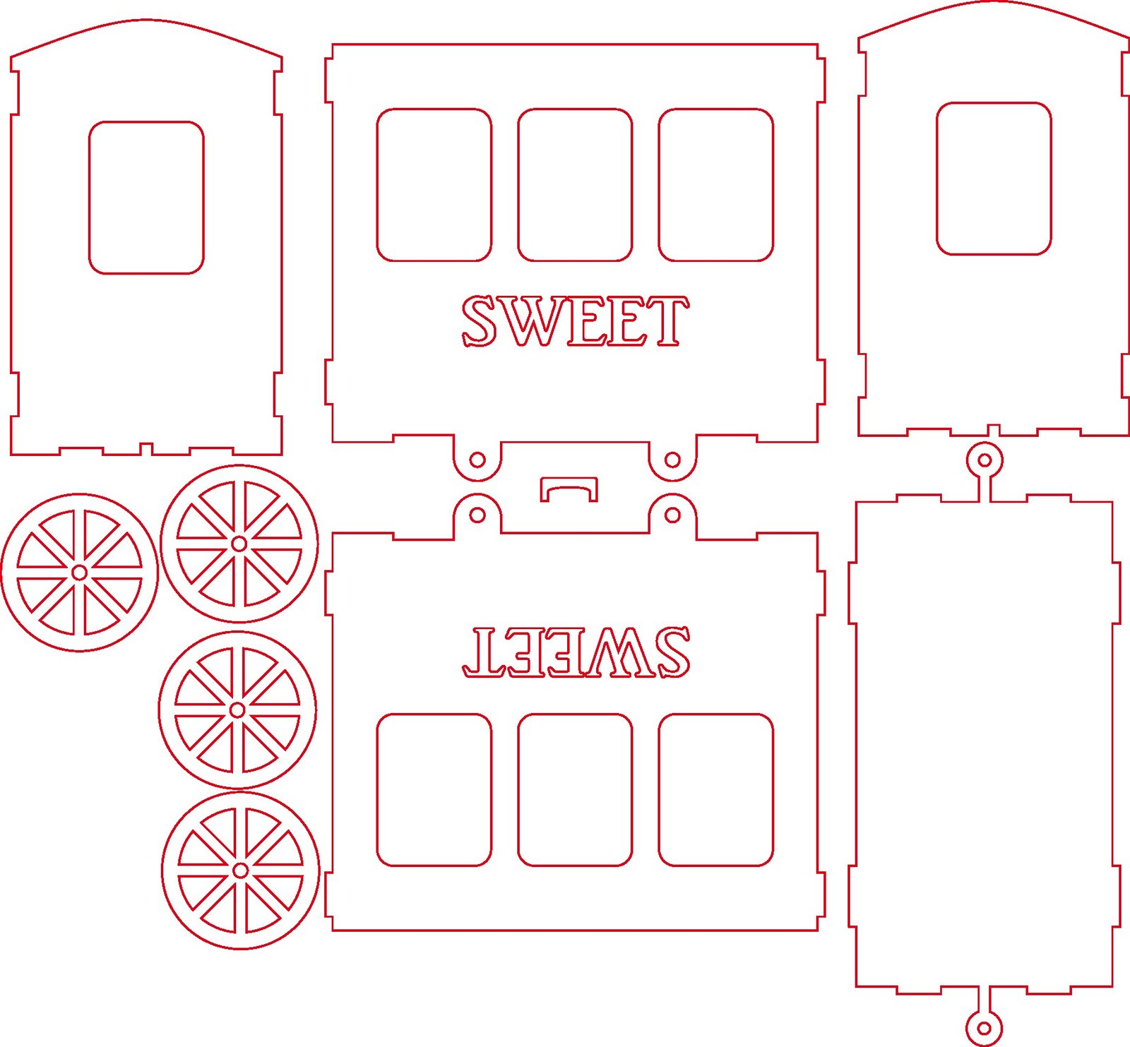 tren contenedor de dulces