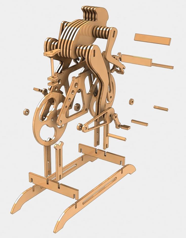 trofeo en forma de bicicleta