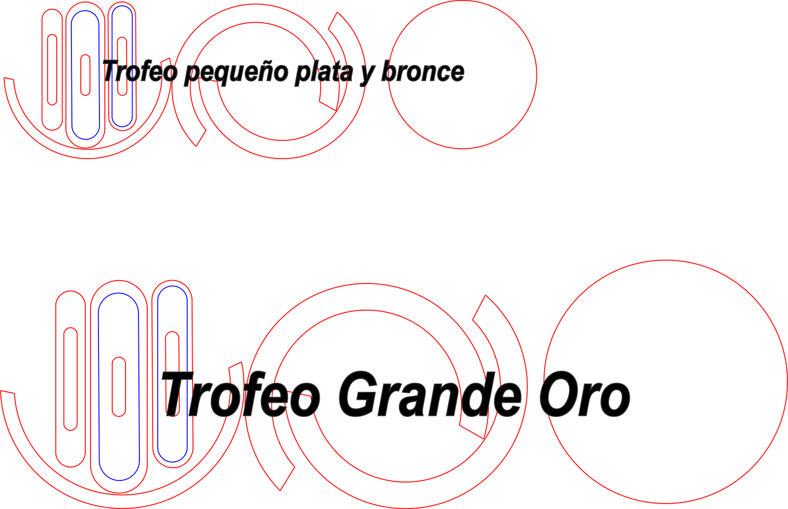 trofeos pequeño y grande