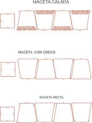 trío de macetas para dulces