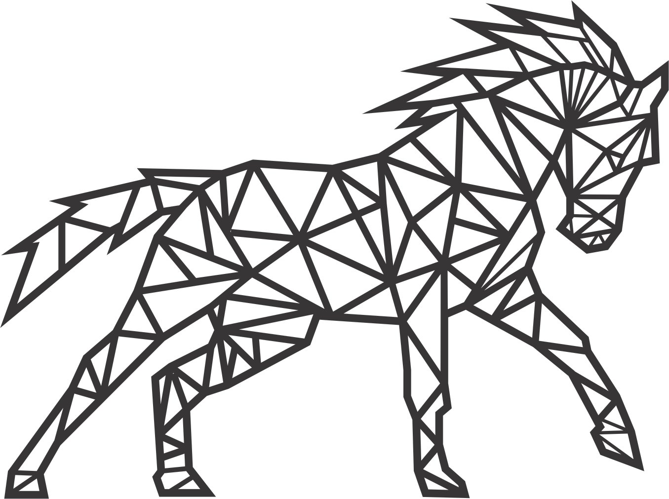 unicornio geométrico