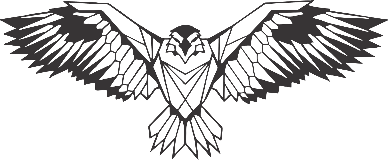 águila de alas abiertas