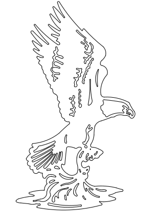 águila sobre tronco