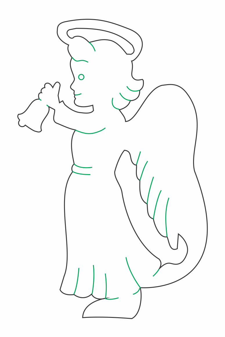 ángel tocando una campana